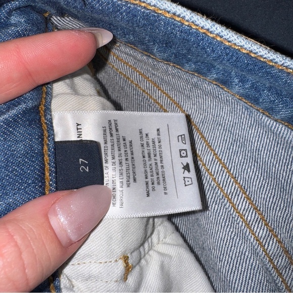 Citizens of Humanity Daphne Crop Medium Wash Distressed High Waist Jeans 27 - Picture 11 of 11